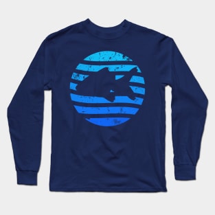 Fish Negative Space Grungy Long Sleeve T-Shirt